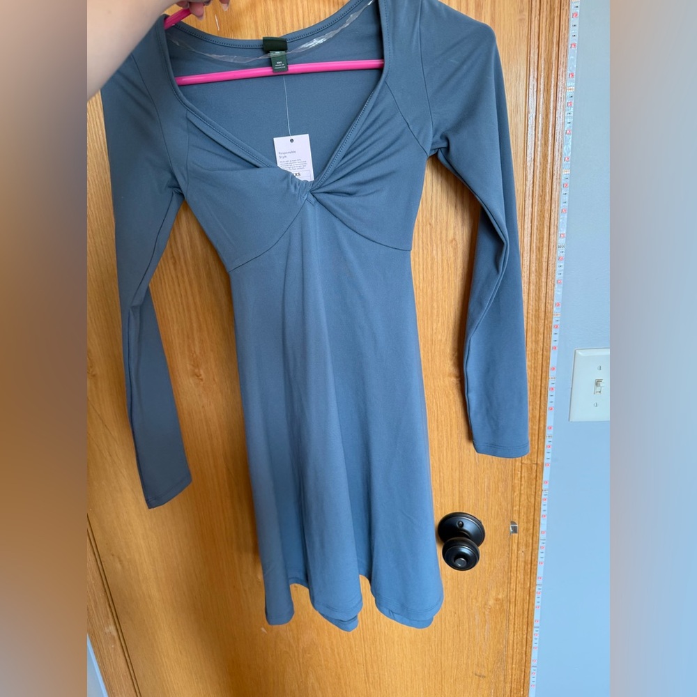 Target Blue Raglan Long Sleeve Sheath Dress